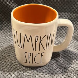 Rae Dunn Pumpkin Spice Mug - Cream and Orange